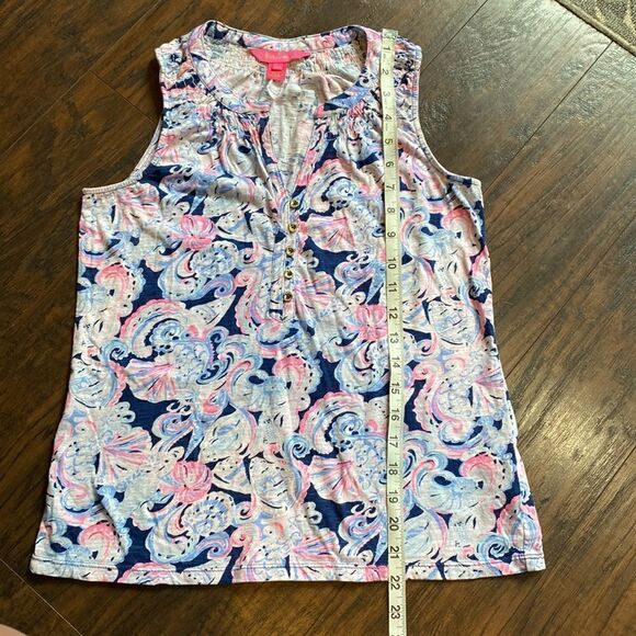 Lilly Pulitzer Cotton Sleeveless Tank - Size XS - Picture 3 of 8
